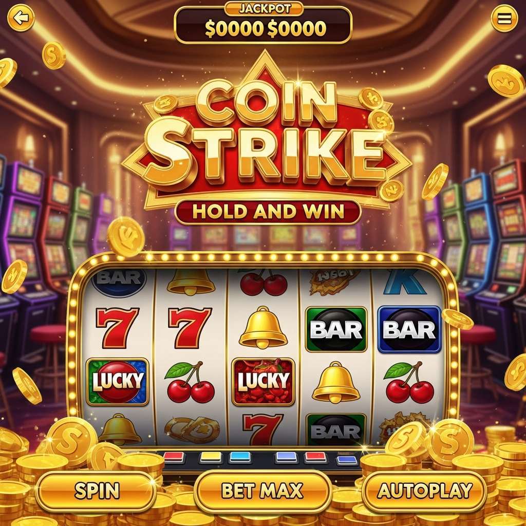 Coin Strike: Hold and Win Krupier i gracze w pokera przy zielonym stole kasynowym